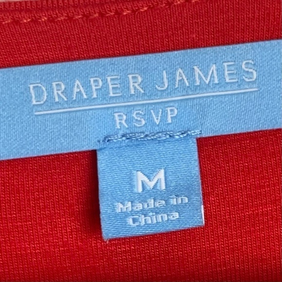 DRAPER JAMES RSVP Red Jersey Knit Fit and Flare Wrap Dress Size Medium - Picture 6 of 10